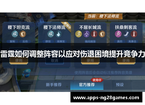 雷霆如何调整阵容以应对伤退困境提升竞争力